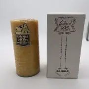 Colonial Candle of Cape Cod Vintage Yellow Pillar 5 1/2 Inches USA
