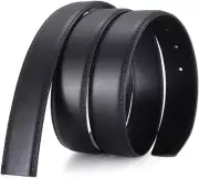 Men'S Leather Belt Strap without Buckle, Strap ONLY 3.0Cm / 3.2Cm / 3.5Cm / 3.8C