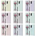MONIKA STRIGEL FLOWER GIRAFFE AND STRIPES LEATHER BOOK CASE FOR SAMSUNG PHONES 2