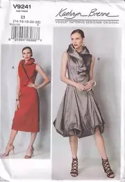 Vogue Sewing Pattern V9241 Kathryn Brenne Misses Fitted Dress Size 14-22
