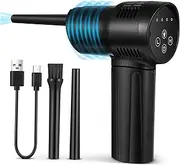 Mipcase Cordless Compressed Air Duster for Electronics and Home Cleaning Rechargeable Keyboard Vacuum with Detachable Nozzles for Inflating Compact and Lightweight Design