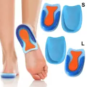 2Pair Gel Heel Pad Inserts Grip Cushion Insoles Support Plantar Fasciitis Relief