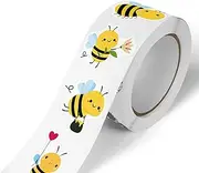 Bee Stickers for Kids - Cartoon Cute Decal Rolls - Animal Stickers for Kids, Aesthetic Stickers for Kids, Laptop Decal Water Bottle Decor