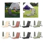 Folding Beach Chair with Back Support with Carrying Bag Sand Chair Beach Floor