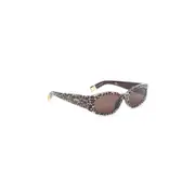 [Jacquemus Eyewear] Jacquemus Eyewear-Leopard Brown Acetate Ovalo Sunglasses-Donna OS OS