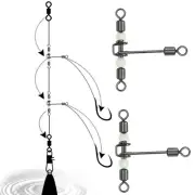Fishing Tackle Line Swivels Rolling Swivels with Glow Beads
