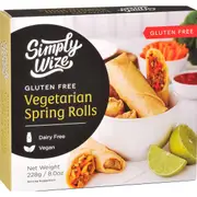 Simply Wize Gluten Free Vegetarian Spring Rolls 228g