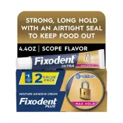 Fixodent Ultra Max Hold Secure Denture Adhesive 2.2oz Twin Pack