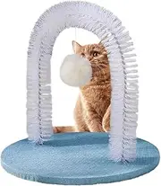 Cat Rubbing Post - Cat Arch Groomer Scratching Massager Board | Arch Massage Brush Shedding Hair Remover Shedding Rubbing Post for Balcony Indoor Back