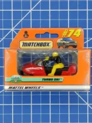 1998 MATCHBOX SUPERFAST #74 RED TURBO SKI SNOWMOBILE NEW IN BOX