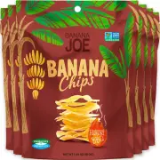 BANANA JOE Banana Chips Hickory BBQ, 6 X 46.8 G