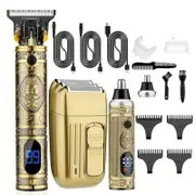 Men's Grooming Kit Professional Hair Clippers And Shaver For Men, Electric Razor And Nose Trimmer Set, Beard Trimmer With 3 Foil