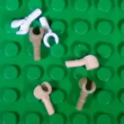 new LEGO System Minifig Hands White, Light Nougat, Dark Tan