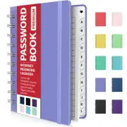 Password Book with Individual Alphabetical Tabs 4"x5.5" Small Password Notebo...