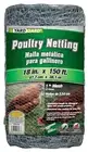 18" x 150', 1" Mesh, Galvanized Poultry Net, 20 Gauge. Chicken Wire 150102