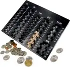 Coin Sorting Tray – Bank Teller Change Counter Coin Counting and Sorting Tray wi
