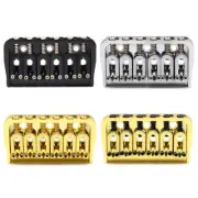 6 Strings Hardtail Saddle Bridge,Chrome-plated String Through Body Fixed Bridge
