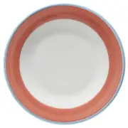 G.E.T. PA1602901424 Corona Calypso Coral Porcelain 6.5" dia. Rolled Edge Plate