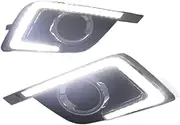 LED DRL Daytime Running Light Front Fog Lamps with Turn Signal Assembly Accessories Compatible With Nissan Sentra 2017 2018 2019