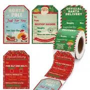 200Pcs Gift Packaging Sticker Labels Christmas Gift Tags Stickers Wrapping Decor for Xmas Party