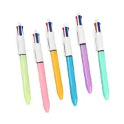 6 Pcs 4 in 1 Retractable Ballpoint Pen Multicolor Pen Ballpoint Pen Shuttle Pen