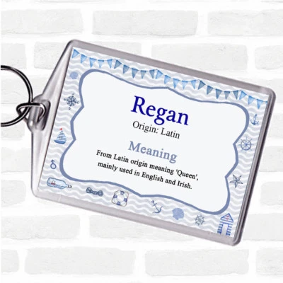 Regan Name Meaning Bag Tag Keychain Keyring Nautical