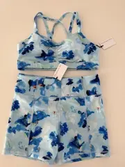BNWT Aje Athletica floral activewear set. Size 14