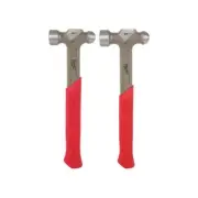 Milwaukee Ball Peen Hammer Set 16 oz. Steel w/ SHOCKSHIELD Handle Grip (2-Piece)