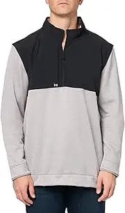 [Under Armour] Men's Drive Storm SweaterFleece Half Zip, (015) Tetra Gray/Gray Matter/White, Small