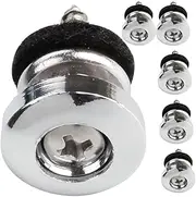 Hoement 6pcs Guitar Strap Button Guitar Strap Pin Guitar Strap Repair Kit Guitar Button Pin Strap Retainer System Guitar Metal Button Guitar Repair Guitar Strap Locks Locking Guitar Strap
