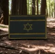 Green Israeli Flag Patch Star of David Embroidered Fits For VELCRO® BRAND
