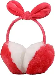 [Soghot] Ear Warmers Soft Warm Ear Muffs One Size Headbands Winter Outdoor Earmuffs Ear Covers for Cold Weather Red