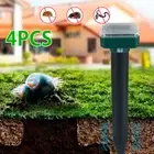 4 Pack Solar Mole Repellent Waterproof Outdoor Ultrasonic Snake Repeller RuTdi