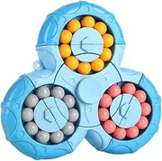 Rotating Magic Bean | 6-Sided Rotating Finger Cube Fidget Puzzle Toy | 2 in 1 Handheld Spinner Stress Relief Ball Magic Bean Rotating Cube for Kids Easter Basket