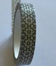BLACK & WHITE GEOMETRIC Washi Tape Roll(9/16”w)Card Making•Line •Shape•Southwest