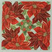 32 6.25" Christmas Poinsettia Quilt Blocks* Kaleidoscope *Stack 'n Whack