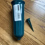 Lot of 2, 7inch Plastic Cemetery Vases with Detachable Ground Spike