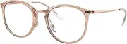 [Ray-Ban] RX7140 Eyeglasses Bundle: RX 7140 8124 Trasparent Light Brown and Universal Anti-slip Silicone Leash, Trasparent Light Brown