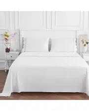 Mlange Home 600 Thread Count Scallop Rope Embroidery Sheet Set