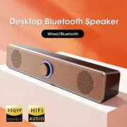Bluetooth Computer Speakers Wired Surround Sound Bar Subwoofer Desktop Pc New