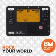 Korg TM70TC Combo Tuner Metronome Black TM-70T w/ Contact Microphone - BM