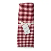Williams Sonoma GINGHAM Check Red & White Table Runner 16" x 108" NEW With Tags