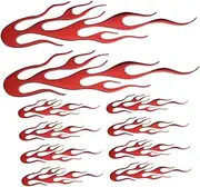 10pcs Motorcycle Stickers Car Decals Flame Decals for Car Flame Stickers Auto Sticker Car Door Window Decal Decorative Vehicle Decals Motorcycle Decal Flame Motorbike Sticker