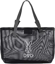 DOD BA137-BK Summertime Ami-Chan S Beach Bag, Pool Bag, Lightweight, 3.9 gal (14 L), Washable, Foldable, Mesh Bag, For Beach, Shopping, Swimming, Gym, Spa, Spa, Travel, Tote Bag