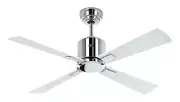 Smart Ceiling Fan with Remote Control Dc Fan Neo 103cm Chrome White Grey