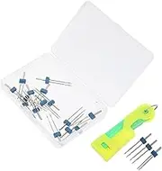 SHINEOFI Essential Sewing Machine Accessories Twin Needle Set for Household Machines 19pcs Threader