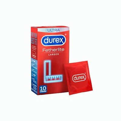 DUREX FEATHERLITE CONDOMS LARGE 10PK FETHERLITE ULTRA LARGER PK10