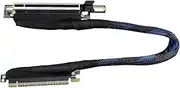 PCIe 5.0 X16 Right Angled GPU Extension Cable 270 Degree Flexible Braided Cord for Fast Speed Graphics Card Stability