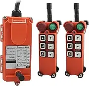 F21-E1 220V 12V 24V 380V 6 Channel Wireless Industrial Remote Controller switches Electric Hoist Crane Lift Crane Emergency Stop(2 in 1,VHF 310-331Mhz-DC 24V)