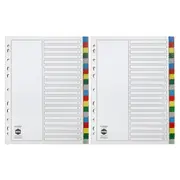 2x Marbig PP 20 Tab Coloured A4 Binder Divider/Indices Document Filing Organiser